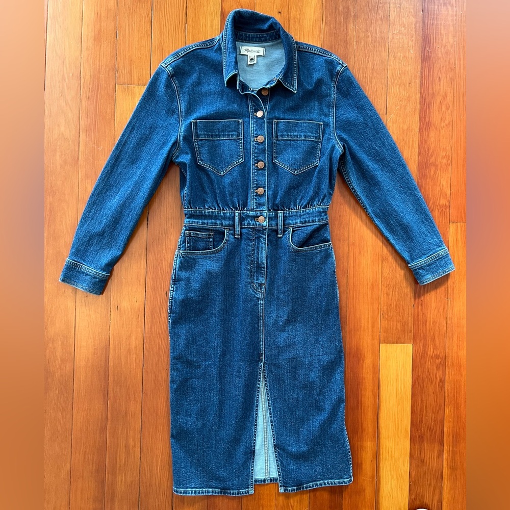 NWOT Madewell Denim Midi Shirtdress in Laselle Wash - Size 6